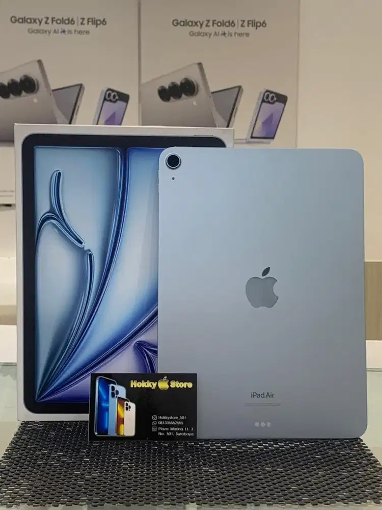 Ipad Air 6 M2/128gb blue wifi only garansi juli 2026