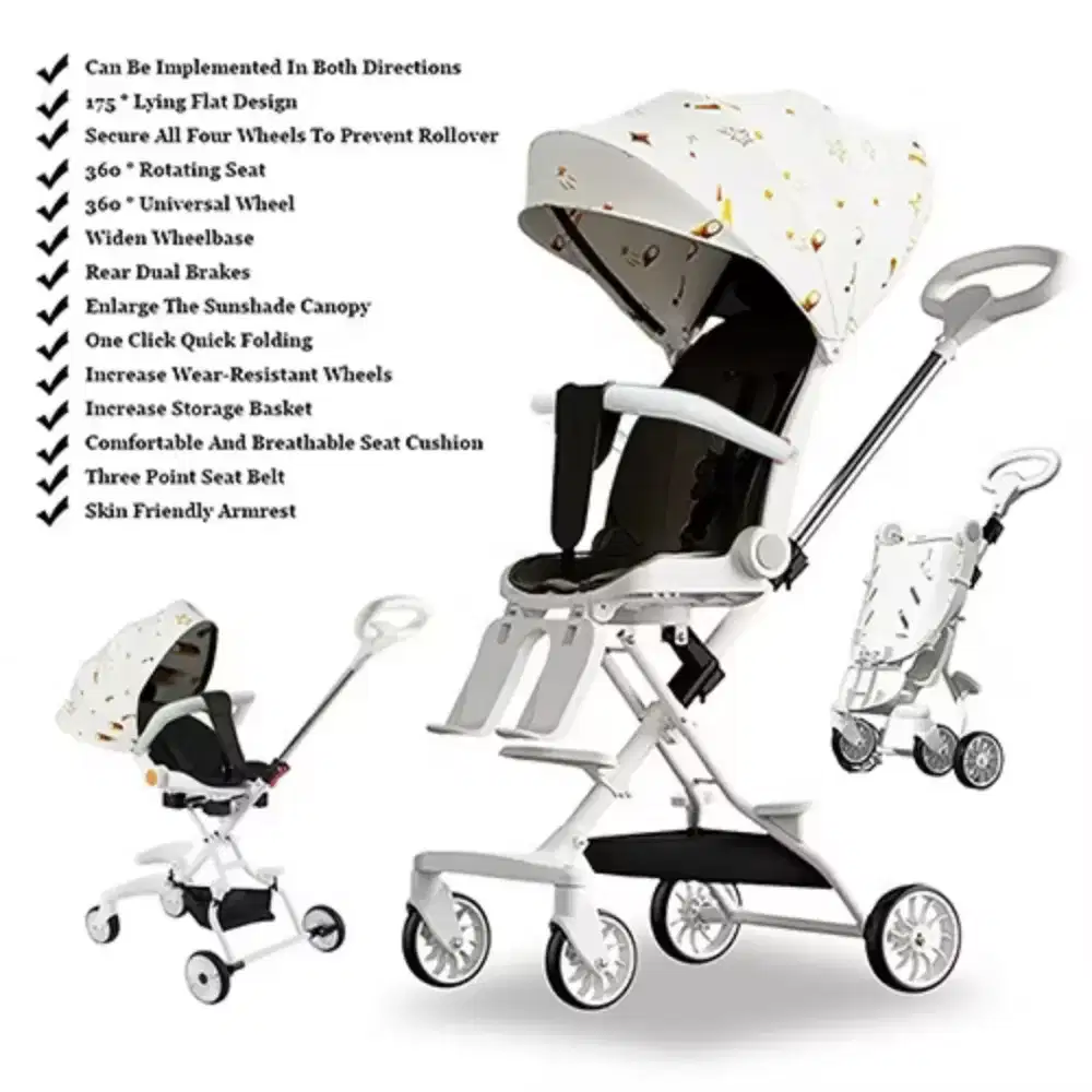 Stroller lipar traveling 2 arah 0-5th