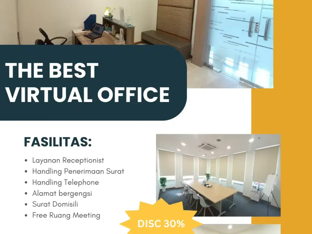 SEWA VIRTUAL OFFICE HARGA TERJANGKAU FASILITAS SUPER LENGKAP