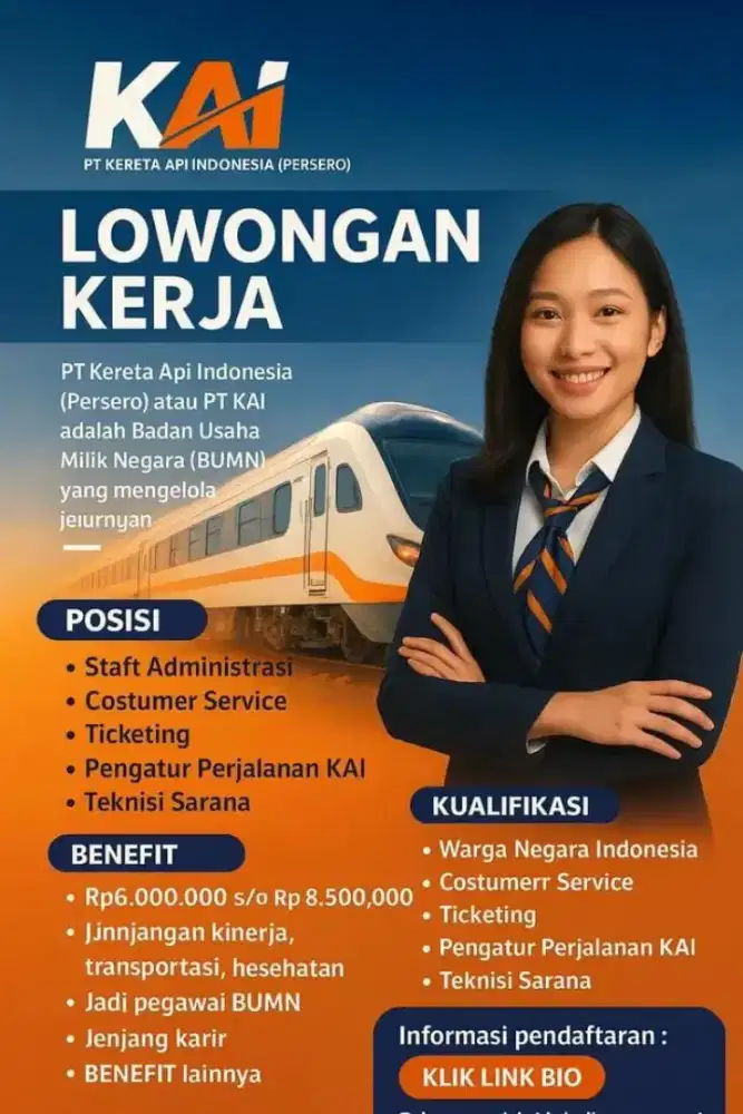 Lowongan kerja PT Kereta api Indonesia