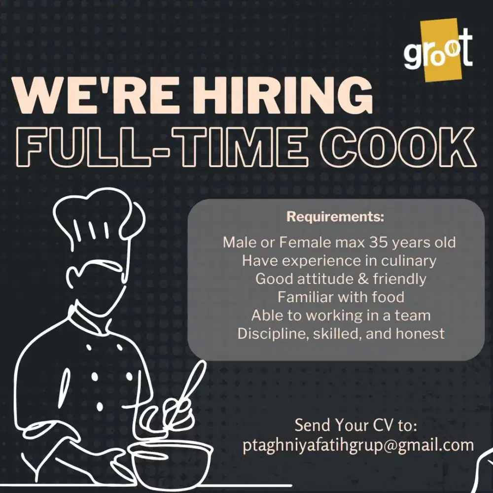 LOKER FULL TIME - COOK