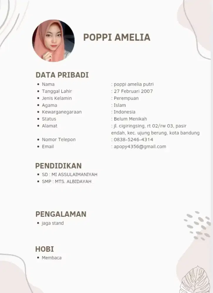 KERJAAN APAPUN DAERAH SUKAMISKIN SINDANGLAYA DAN SEKITARNYA