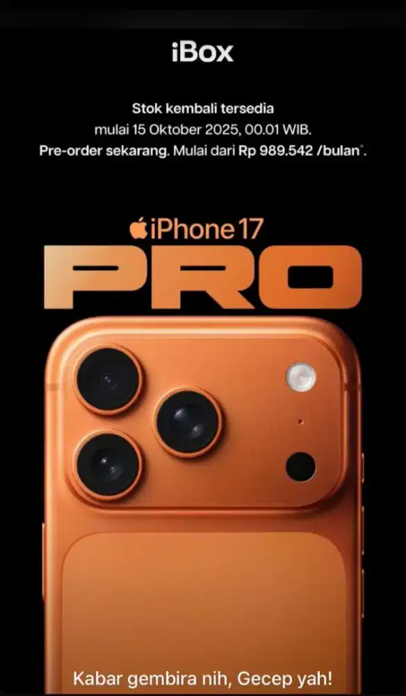 REBUTAN GAIS STOK TERBATAS