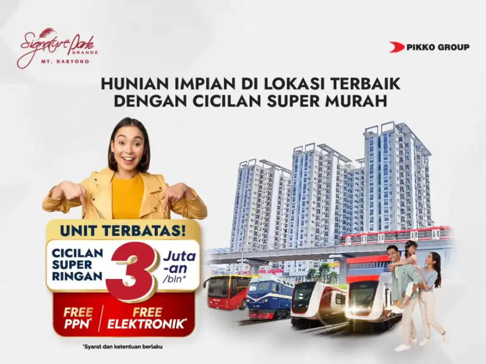 HARGA SPESIAL APARTEMEN SIGNATURE GRANDE PARK CAWANG - MT HARYONO JAKARTA