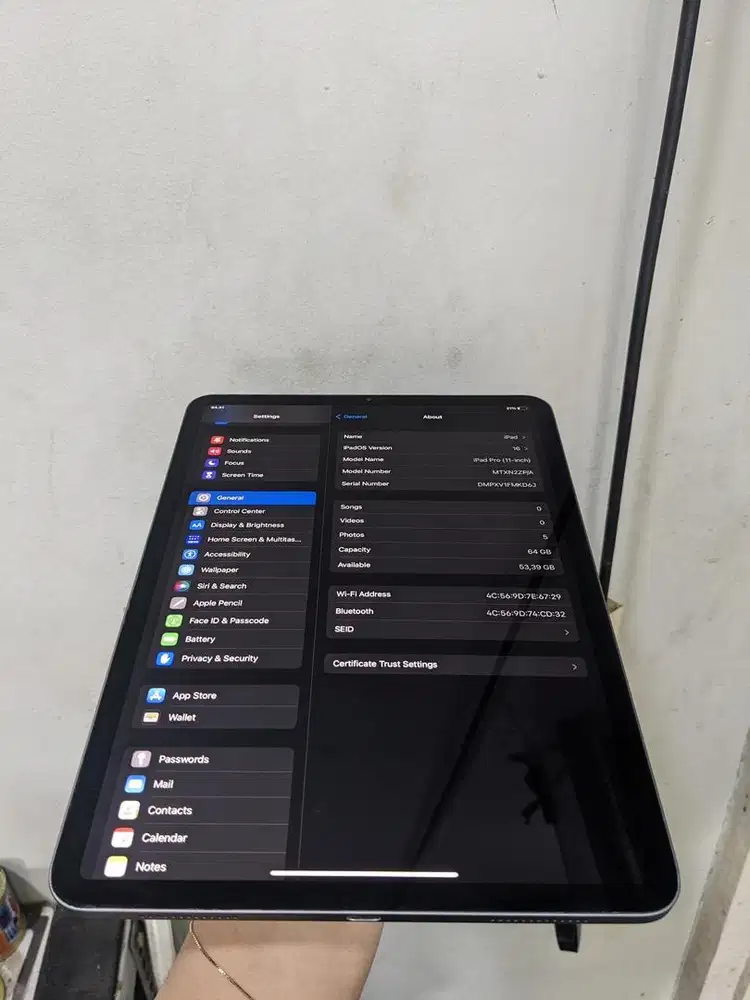 iPad Pro 11 2018 64GB ZPA wifi