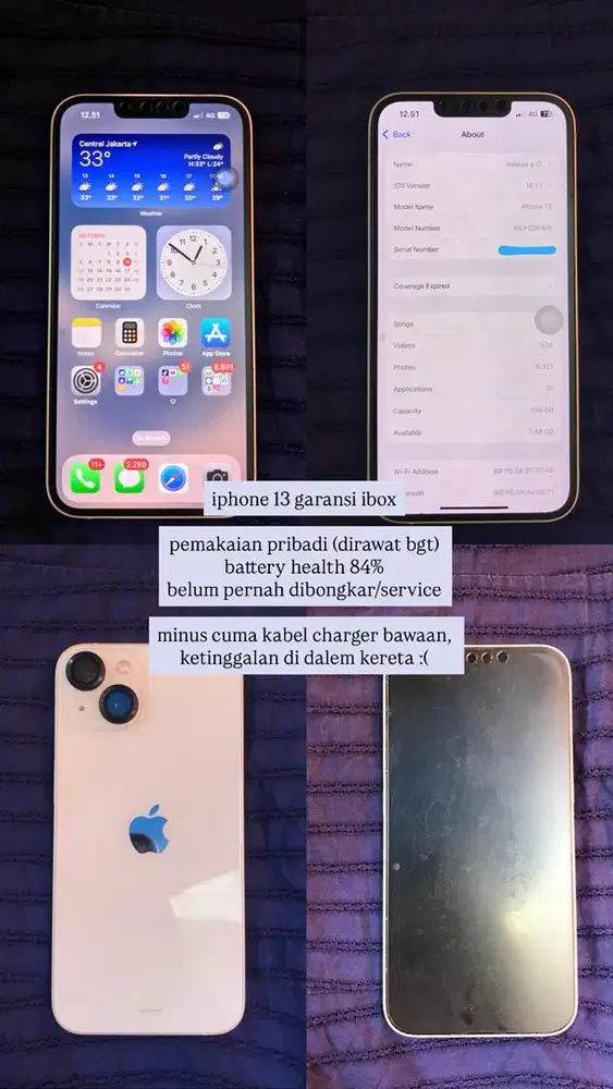 IPHONE 13 128GB SECOND IBOX