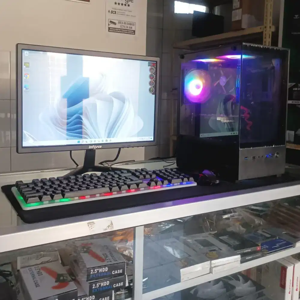 PC FULLSET EDITING DESAIN I5 4570 RAM 16GB VGA GTX750 TI MONITOR 19