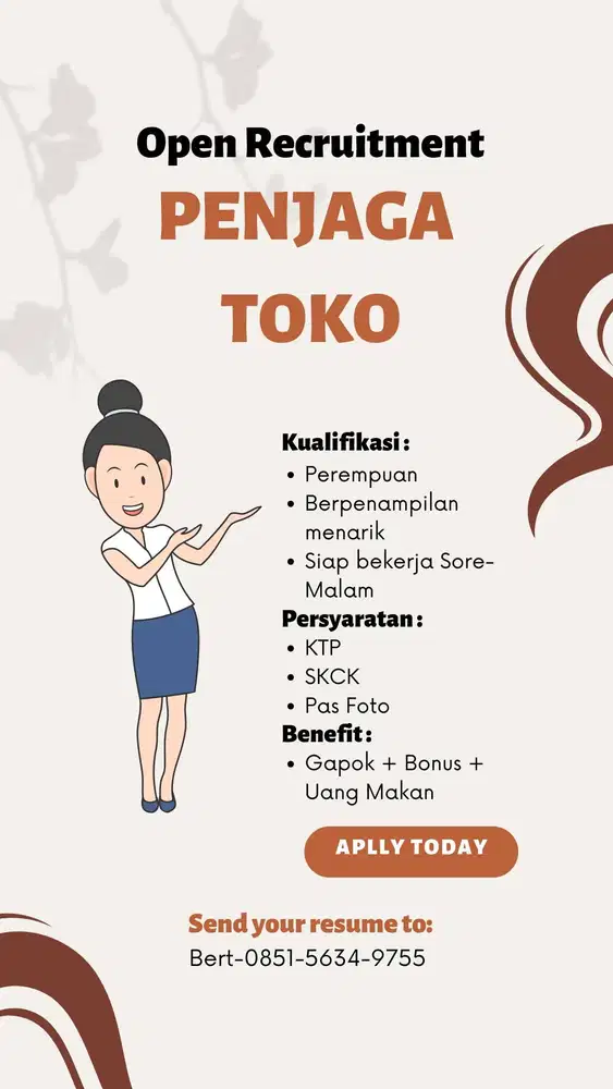 LOWONGAN KERJA JAGA TOKO