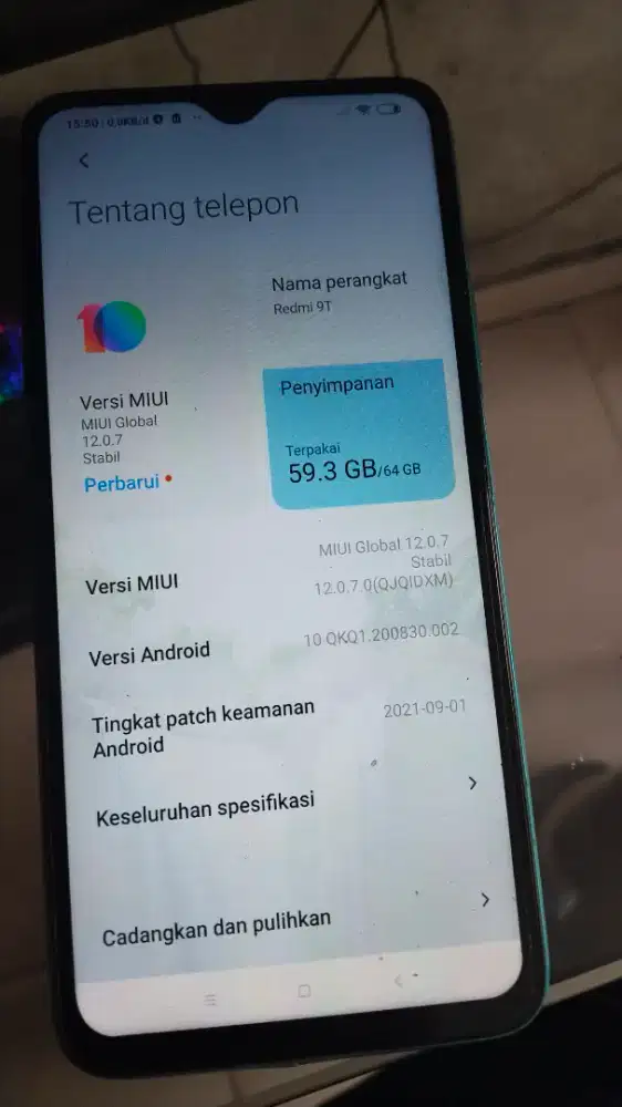 Redmi 9T original batery long 6.000mAh
