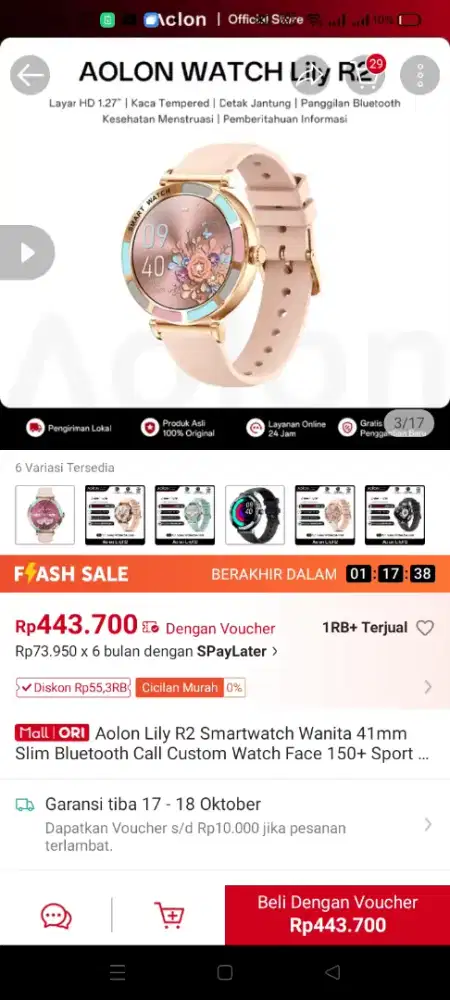 Smartwatch Watch Lily R2