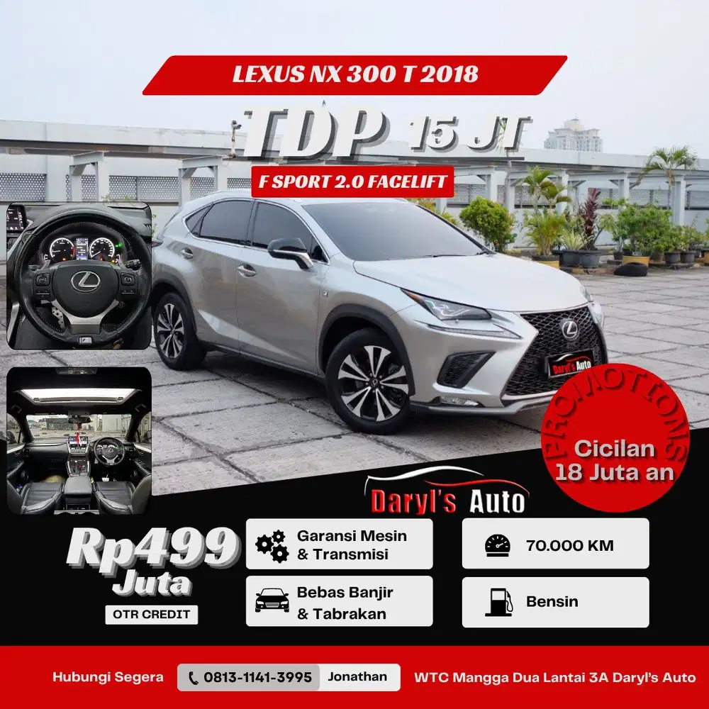 Lexus NX 300 T Fsport 2018 2.0 Facelift Promo !