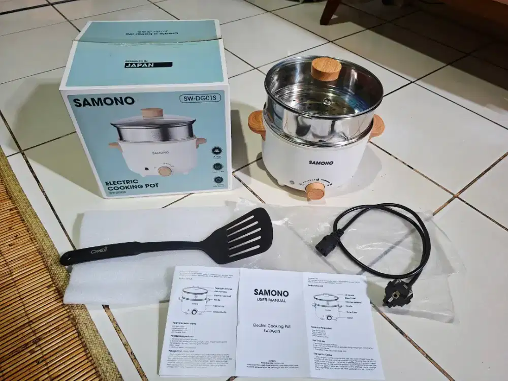 SAMONO Panci Listrik 4 Liter Ceramic Coating Multi Fungsi Dan Sutil