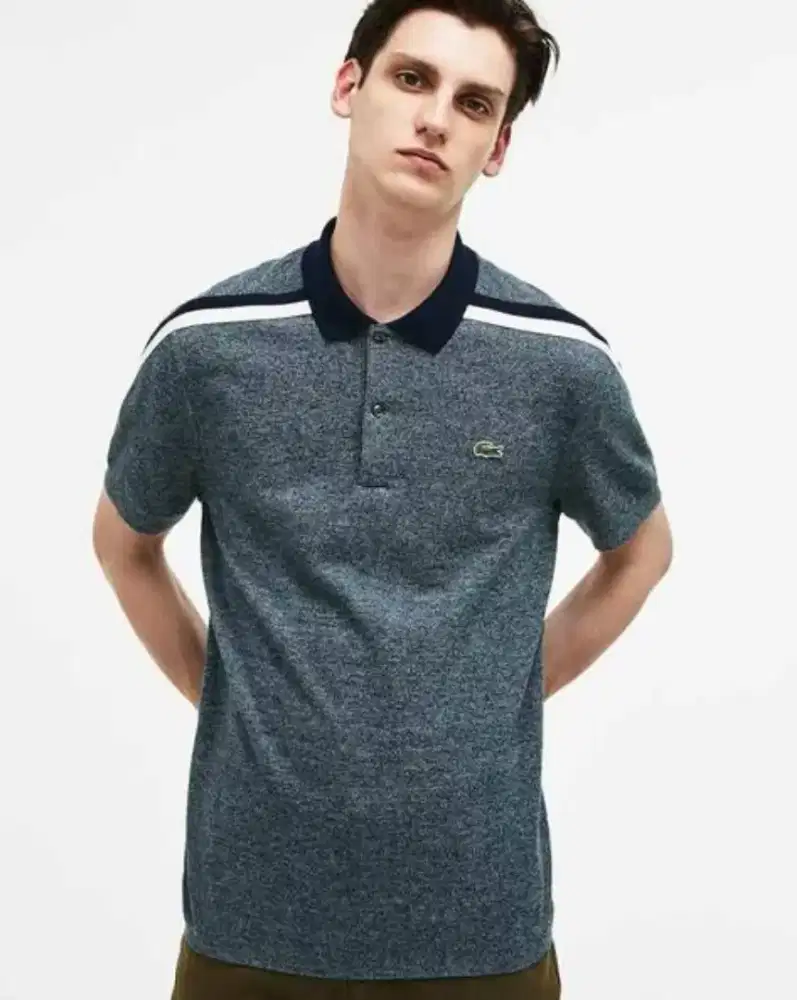 Kaos polo shirt LACOSTE Denim Grey Colour Size No.5