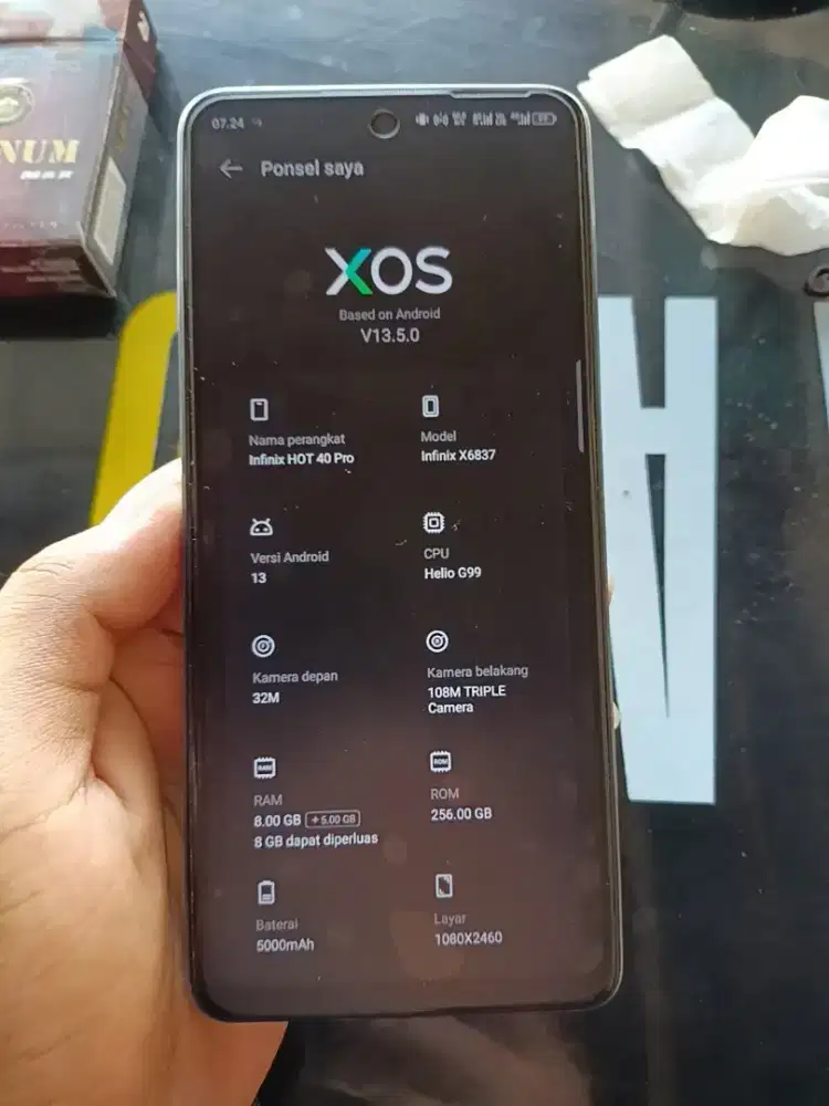 Infinix hot 40 pro 8/256 fullset