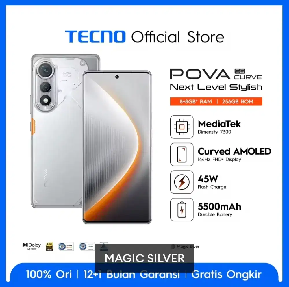 Pova 7 Curve 5G BARU SEGEL DUS GARANSI 1th