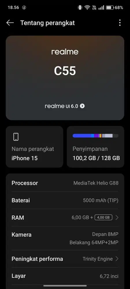 Realme C55 Bekas