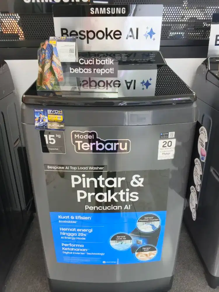 Jual Mesin Cuci Samsung WA80F15S5CSE Top Loading 15KG
