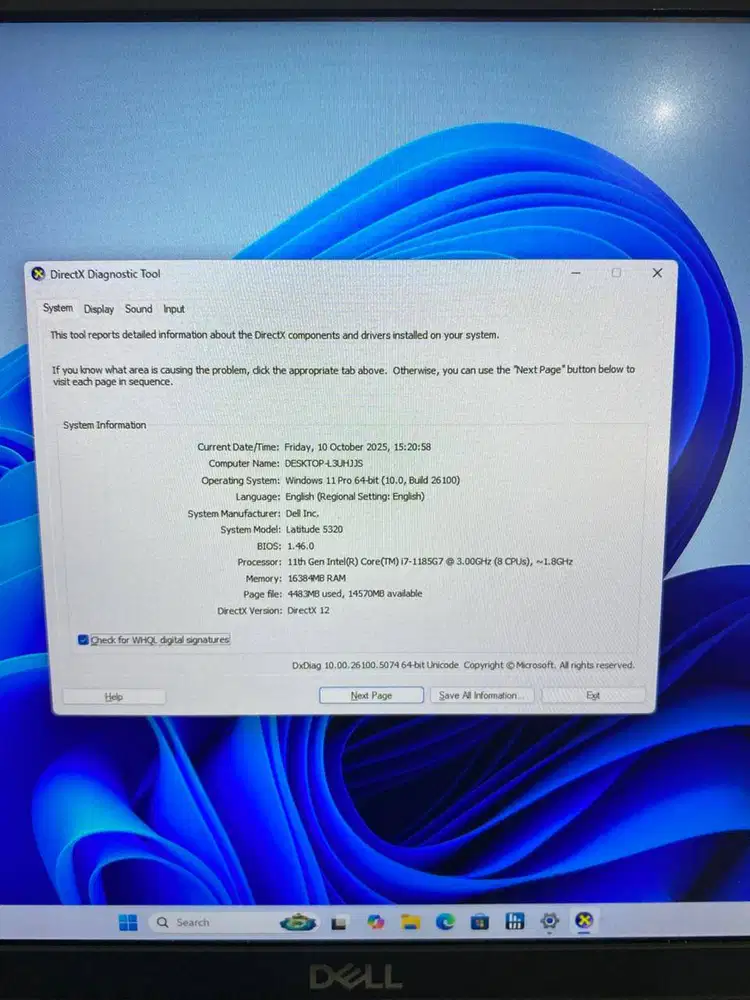 Dell Latitude 5320 Intel Core i7 Gen 11 RAM 16GB SSD 256GB
