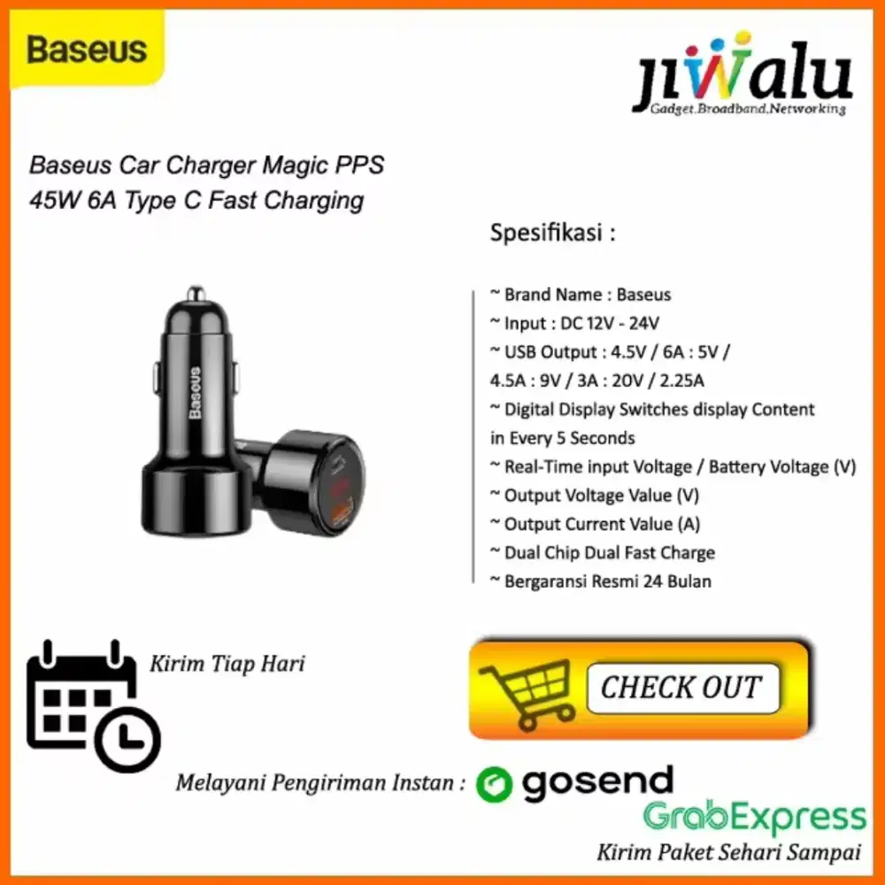 Baseus Car Charger Magic PPS 45W 6A Type C Fast Charging