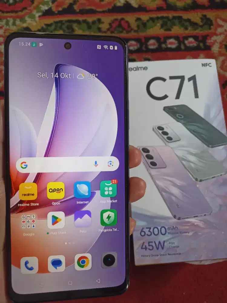 Realme c71 ram 4/128 fullset model terbaru