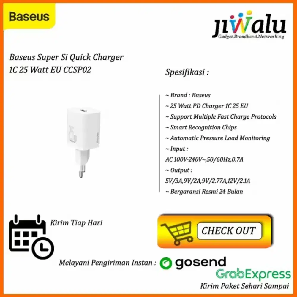 Baseus Super Si Quick Charger 1C 25W EU CCSP02