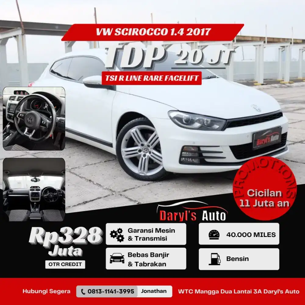 Volkswagen Scirocco TSI R Line 2017 Promo !