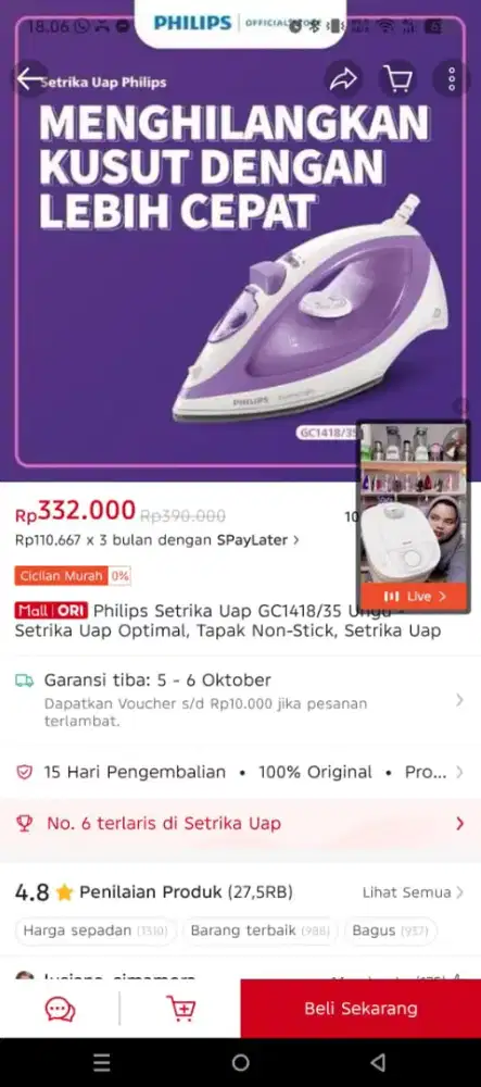 Strika uap philips