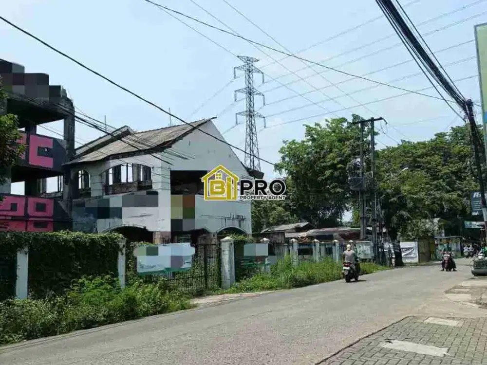 Lahan dijual berbonus gedung 3lantai di pinggir jalan raya leuwinanggung