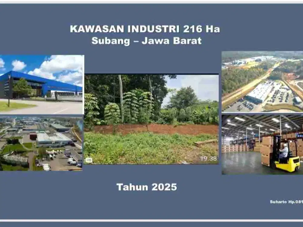Dijual Tanah Zona Industri 206 Ha Subang Dekat Exit Tol Kalijati