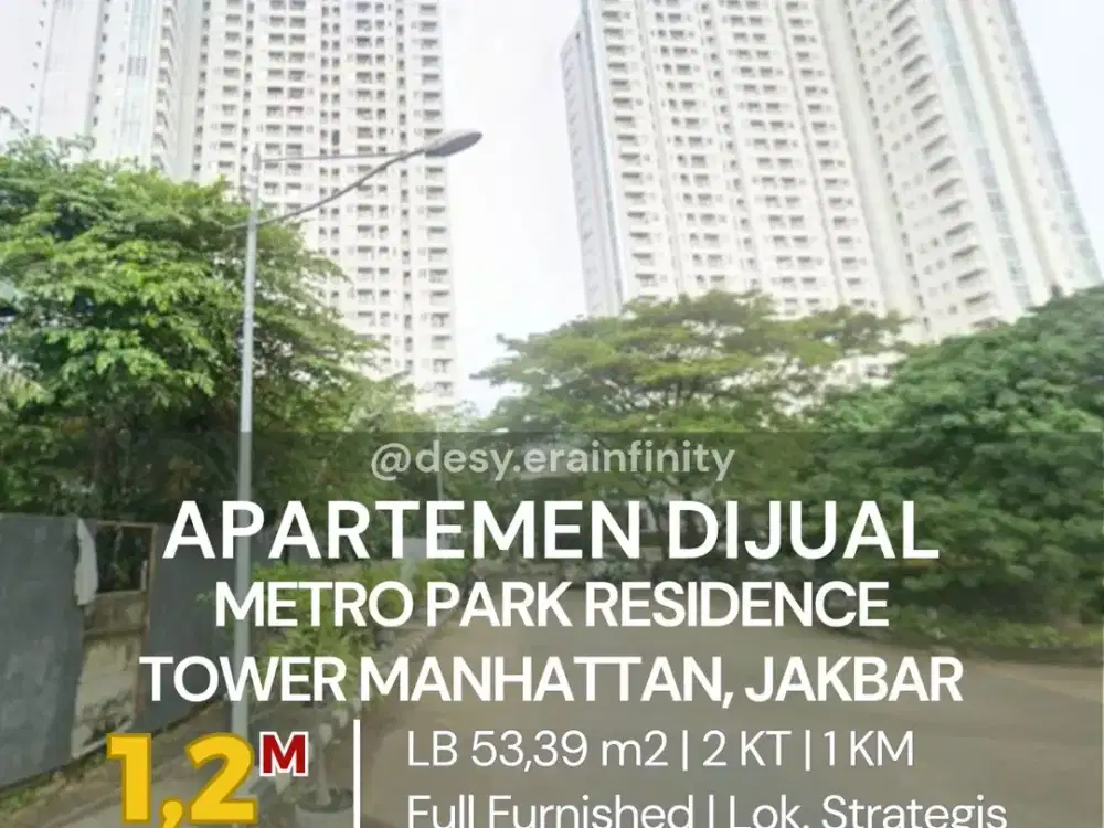 Dijual Apartemen Metro Park Residence, Tower Manhattan di Kedoya Selatan, Jakarta Barat