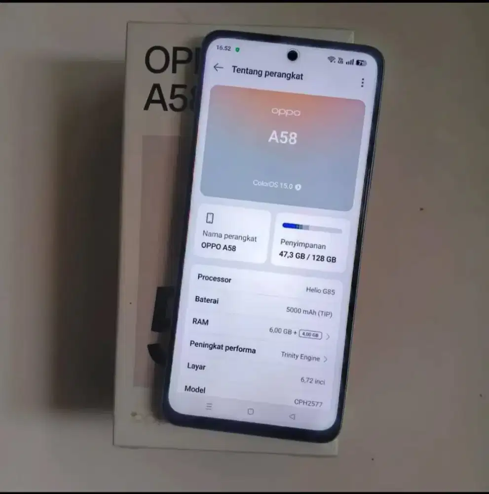 Oppo A58 ram 6/128
