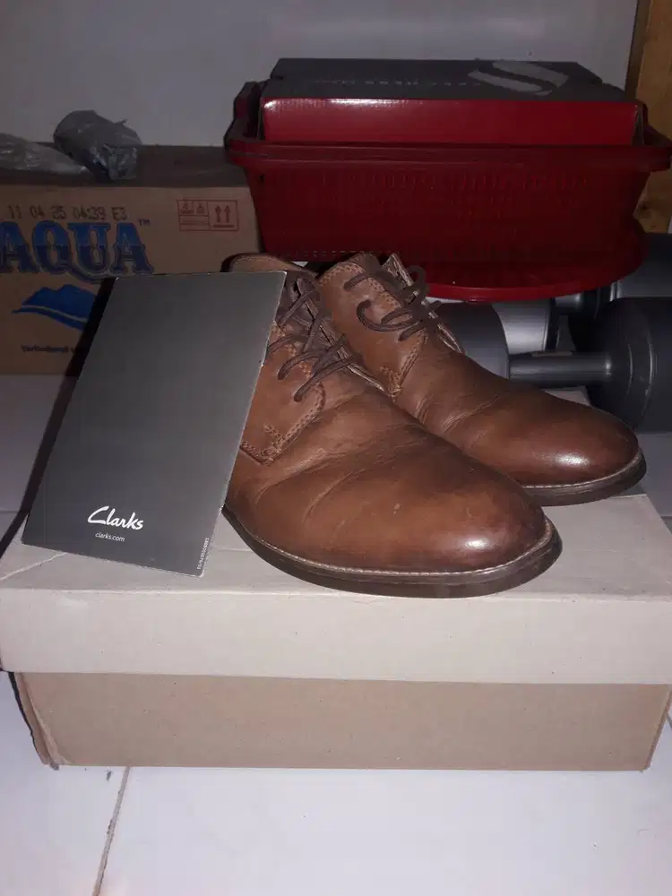 Jual Sepatu Clarks Oxford Brown Size 41