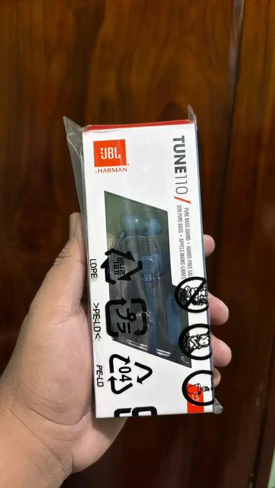 Headset JBL T110 Biru New