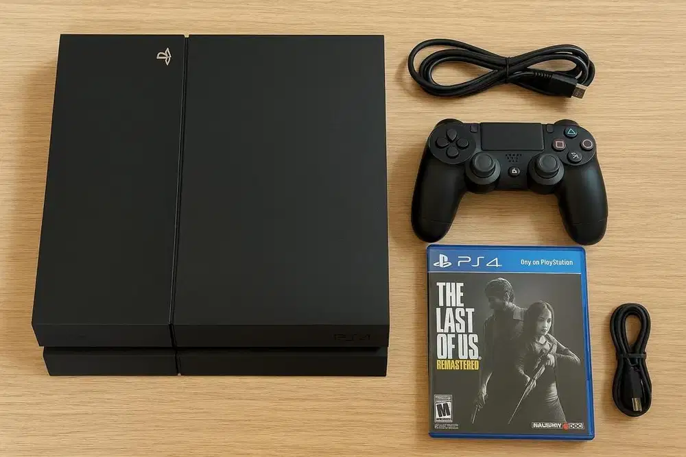 PS4 Fat 500GB + 1 Stik — Kondisi Mulus & Normal