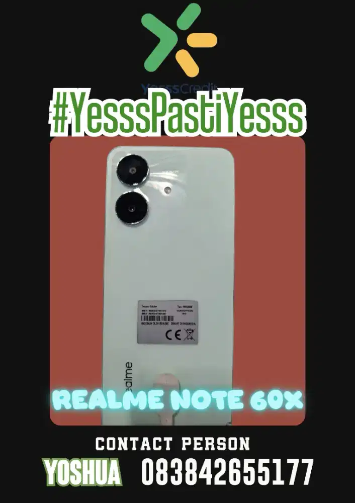 Kredit Promo Realme Note 60x. Tanpa DP dan Promo bunga 0