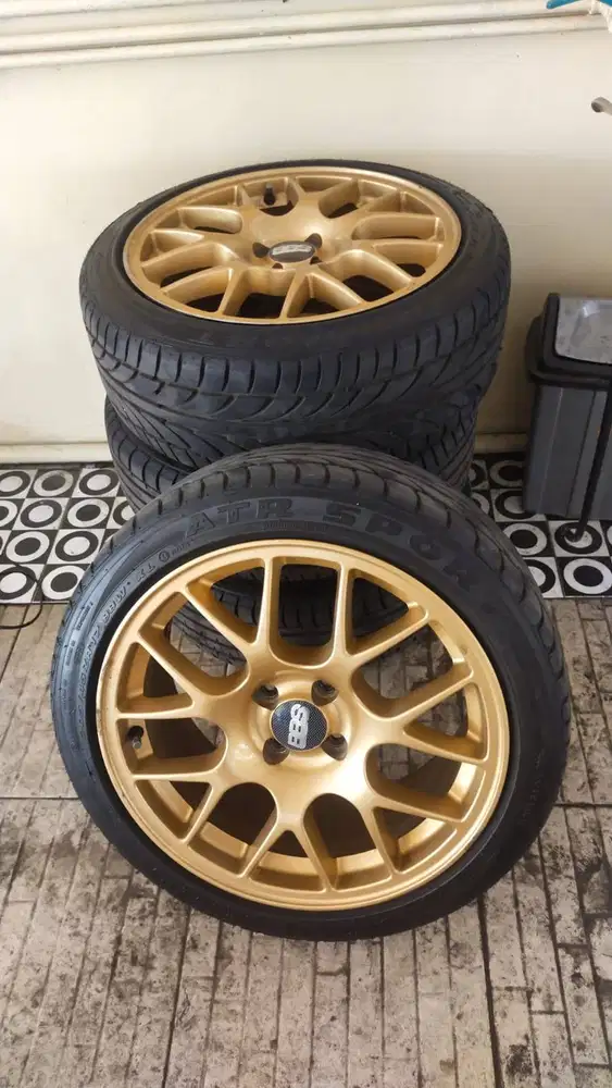 Velg Replica BBS R17 4x100 ET10 + Achilles ATR Sport & Accelera PHI