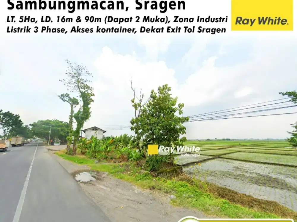 Tanah Dijual Zona Industri Sragen, Dekat Pintu Tol