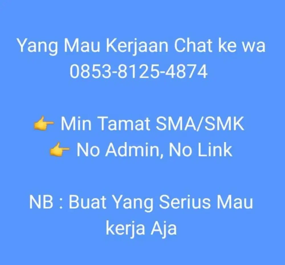 INFO LOKER MEDAN SEKITAR