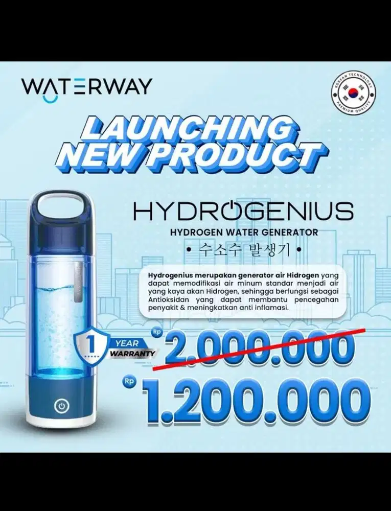 BOTOL HYDROGENIUS 500ml