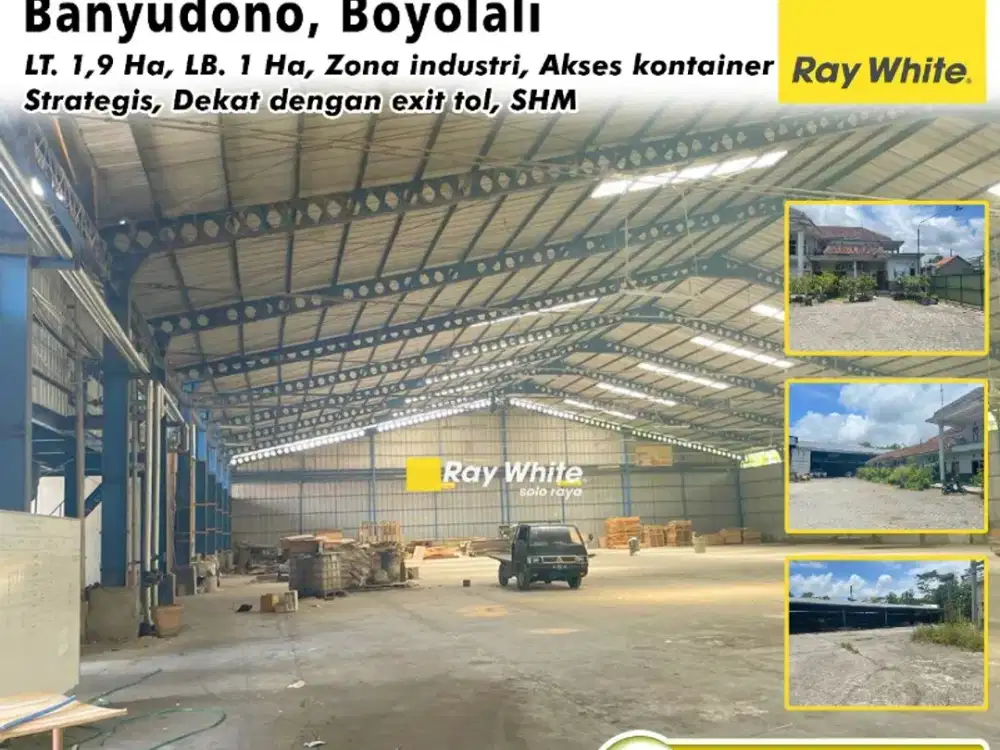 Gudang Dijual Zona Industri Boyolali, Siap Pakai Dekat Exit Tol