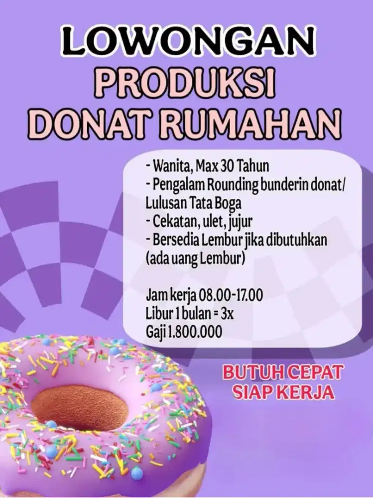 Lowongan pekerjaan untuk produksi & jaga boots