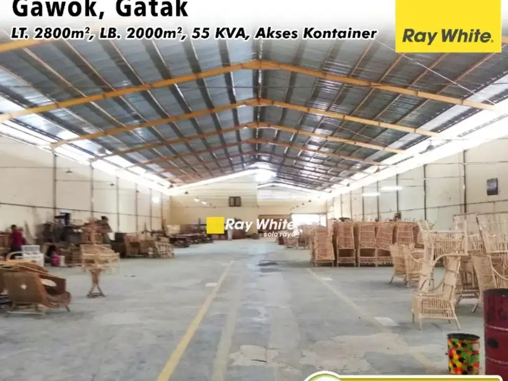 Gudang Disewakan Zona Industri Gatak Sukoharjo,  Siap Pakai