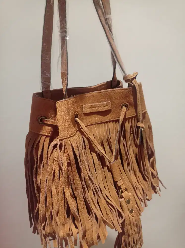 Frye Fringe Suede Shoulder Bag