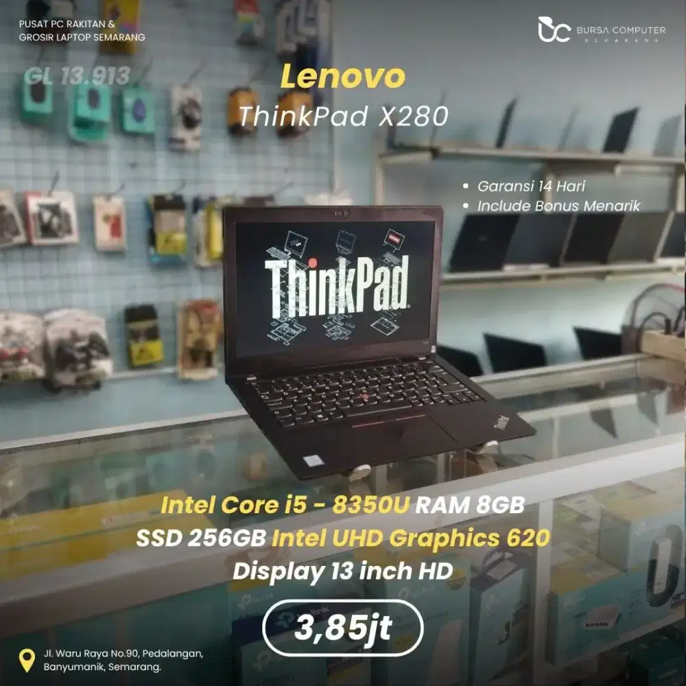 LENOVO Thinkpad X280 | Core i5 8350U 8GB 256GB