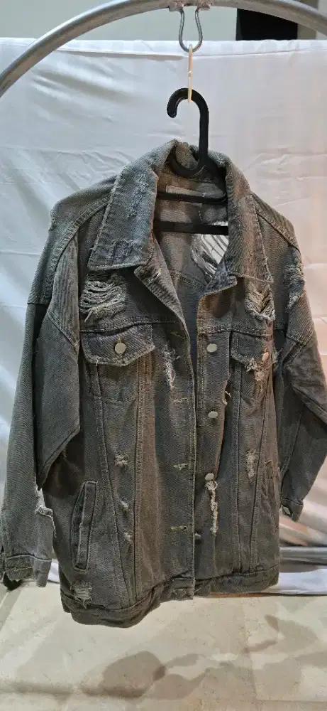 Jaket Jeans sobek-sobek PL