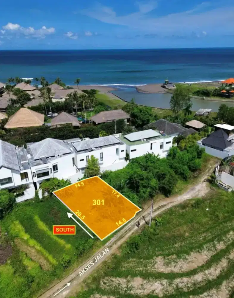 Tanah dengan view pantai pima di pererenan
