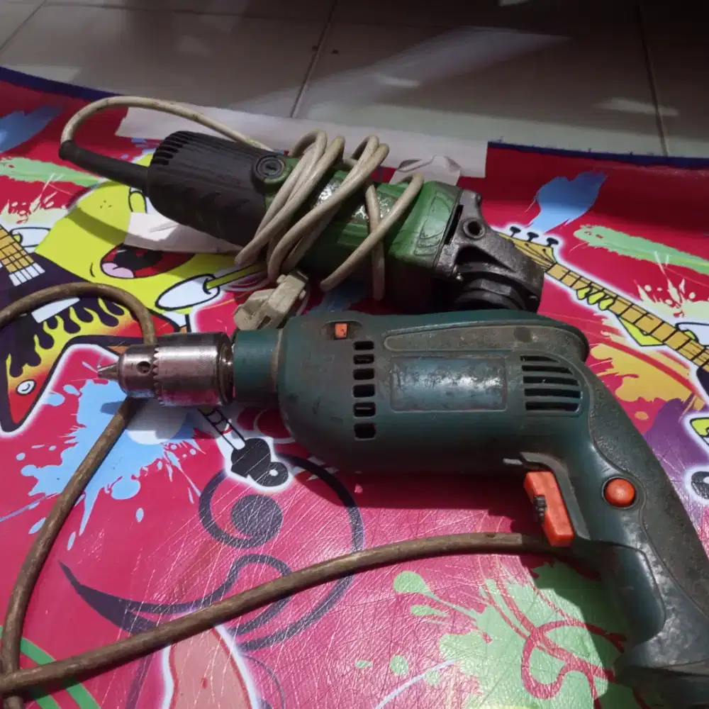 Dijual gerinda Hitachi dan bor 13 mm merk modern