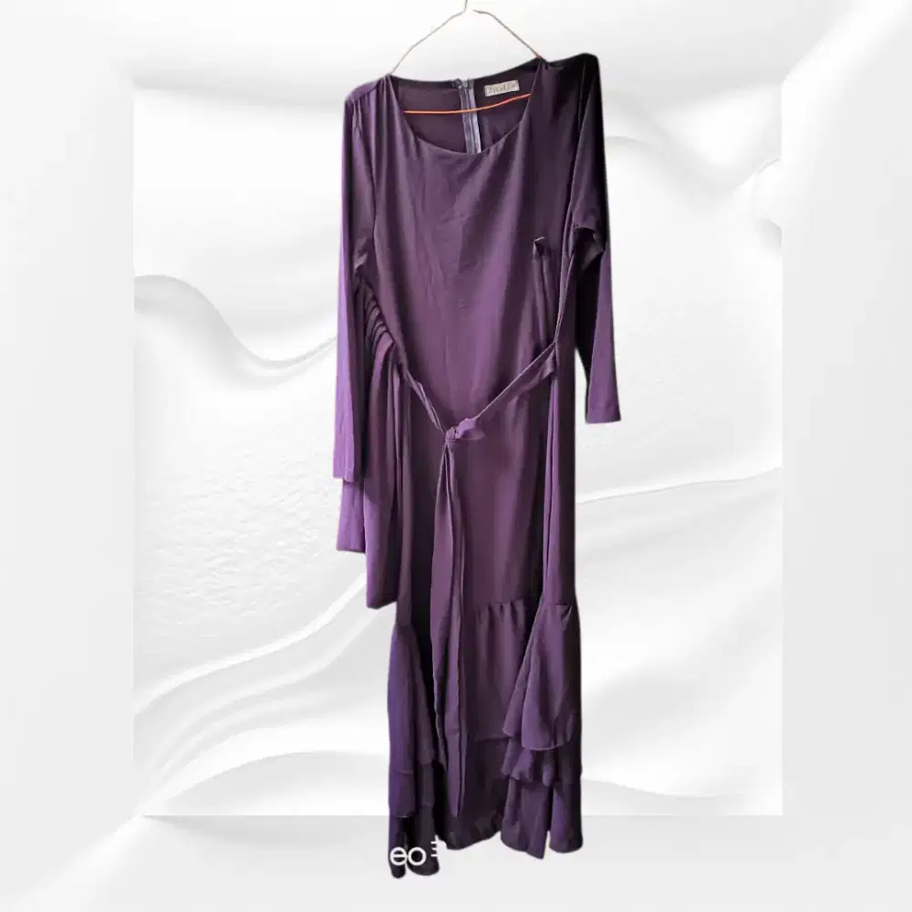 Gamis wanita Zisal size M warna Ungu