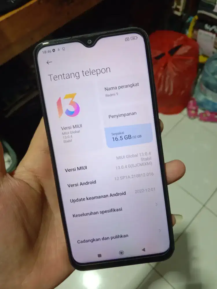 Redmi 9 Ram 3/32Gb Mulussss no minus no kendala Hp+Chasan