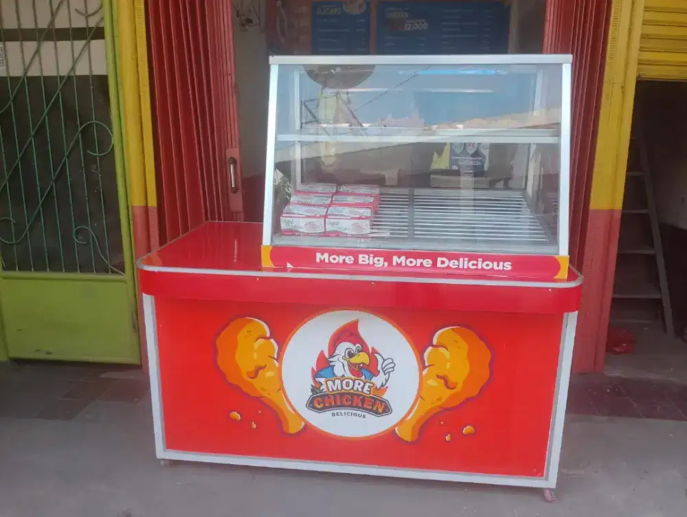 Di jual etalase dan peralatan ayam fried chicken